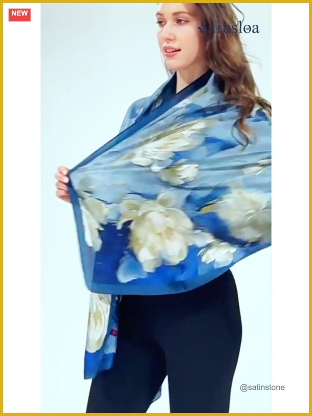Silky Satin Scarf Shawl Wrap for Women – Lightweight Dressy Fashion Scarf for - Picture 6 of 6